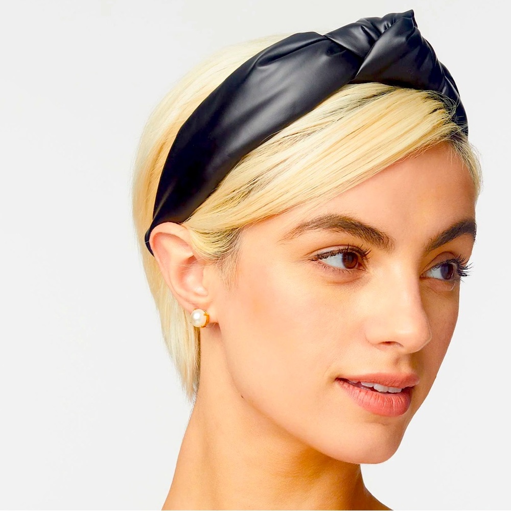 NWOT LELE SADOUGHI Black Faux Leather Headband